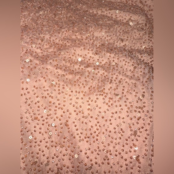 PALERMO 
Embellished Bandeau Cowl Neck Maxi Dress in Beige - Picture 10 of 10